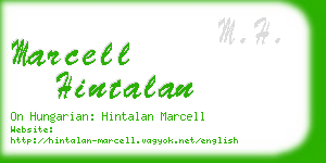 marcell hintalan business card